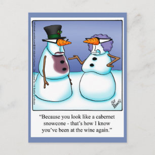 Funny Christmas Spaß Postcard Feiertagspostkarte