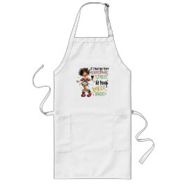 Funny Christmas Spirit Apron Lange Schürze