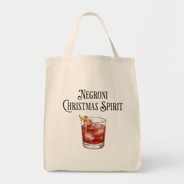 Funny Christmas Spirit Negroni Holiday Cocktail  Tragetasche (Vorne)