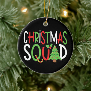 Funny Christmas Squad Familienurlaub Keramik Ornament