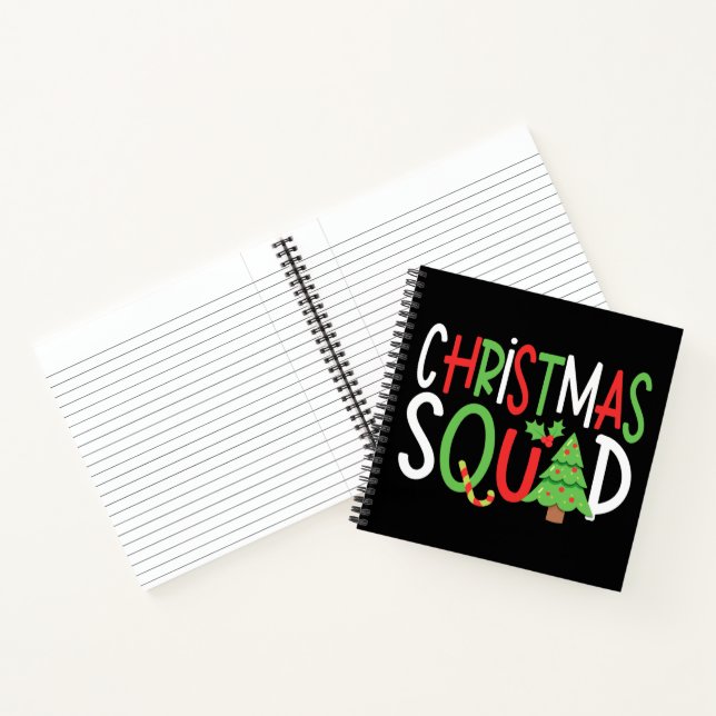 Funny Christmas Squad Familienurlaub Notizbuch (Innenseite)