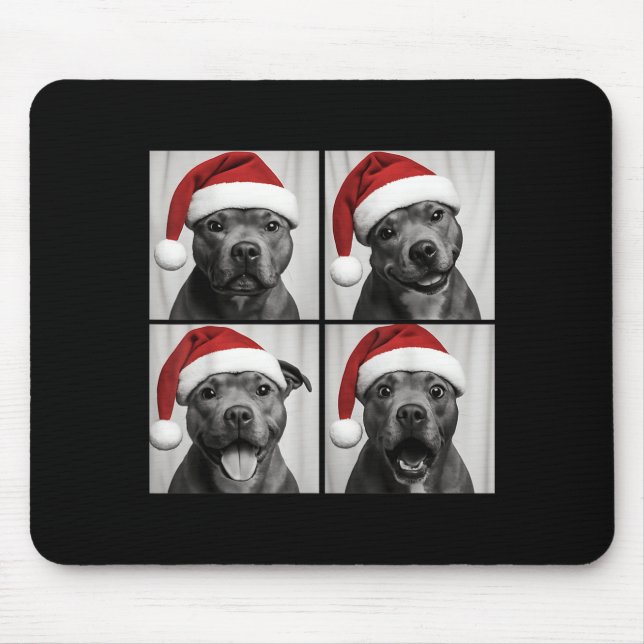 Funny Christmas Staffordshire Bull Terrier Santa P Mousepad (Vorne)