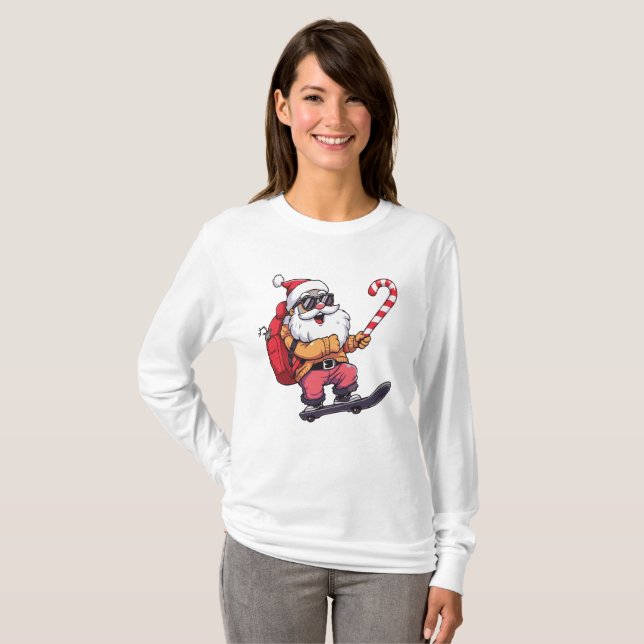 Funny Christmas Streetwear Outfit T-Shirt (Vorne ganz)