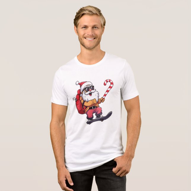 Funny Christmas Streetwear Outfit Tri-Blend Shirt (Vorderseite voll)