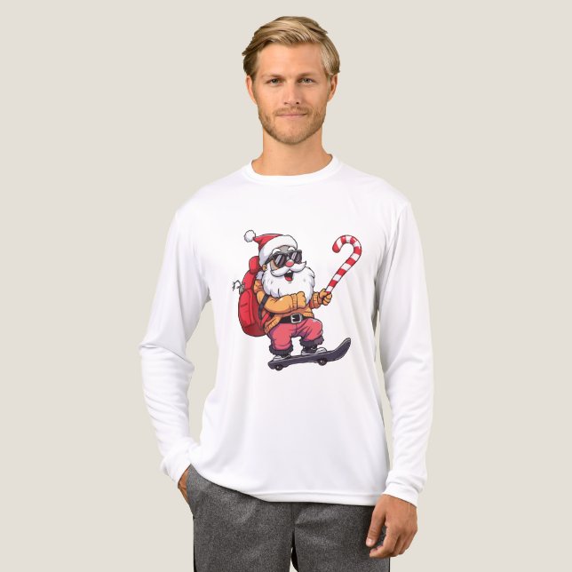 Funny Christmas Streetwear Outfit Tri-Blend Shirt (Vorderseite komplett)