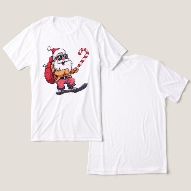 Funny Christmas Streetwear Outfit Tri-Blend Shirt (Design vorne & hinten)