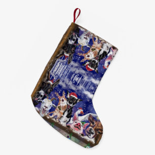 Funny Christmas Strumpf mit Happy Animal Party Kleiner Weihnachtsstrumpf