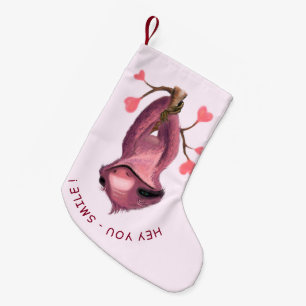 Funny Christmas Strumpf mit spielerischem Sloth Sm Kleiner Weihnachtsstrumpf