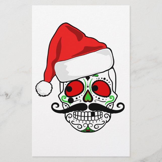 Funny Christmas Sugar Skull (Vorderseite)