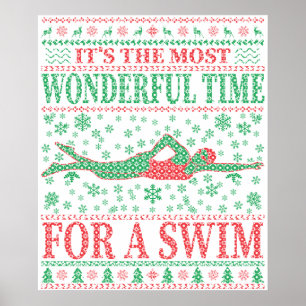 FUNNY CHRISTMAS SWIMMINGQUOTEN HÄUFIG SWEATER POSTER