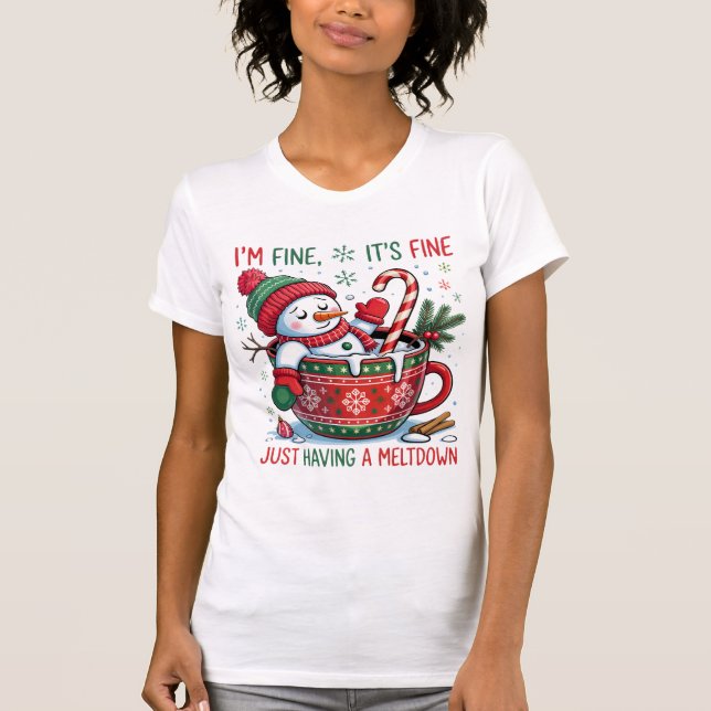 Funny Christmas T-Shirt – “I'm Fine, It's Fine (Vorderseite)