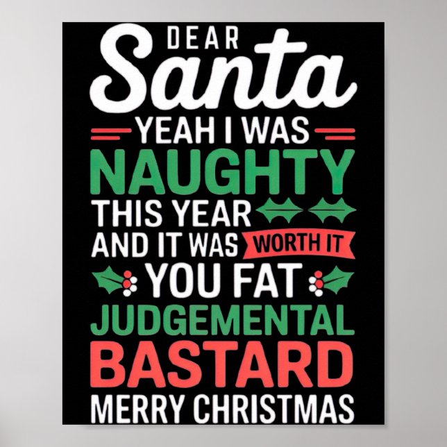 Funny Christmas T Shirt  Poster (Vorne)