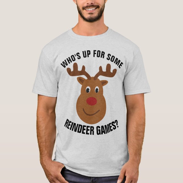 Funny Christmas T - Shirt REINDEER SPIELE (Vorderseite)