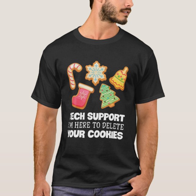 Funny Christmas Tech Support Computer IT Xmas Cook T-Shirt (Vorderseite)