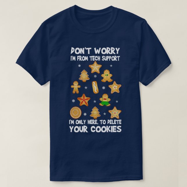 Funny Christmas Tech Support keine Sorge, ich bin  T-Shirt (Design vorne)