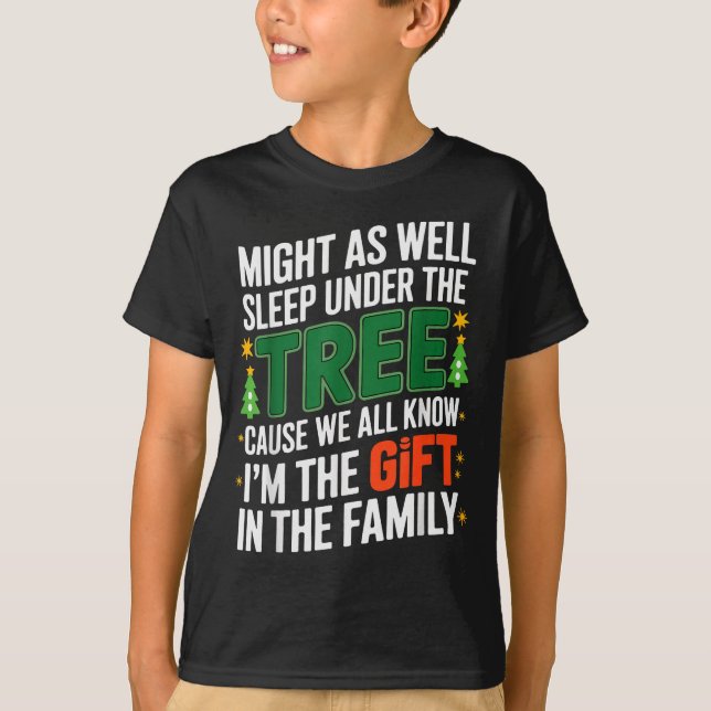 Funny Christmas Tee Shirts Kids Mens Xmas Pajamas  (Vorderseite)