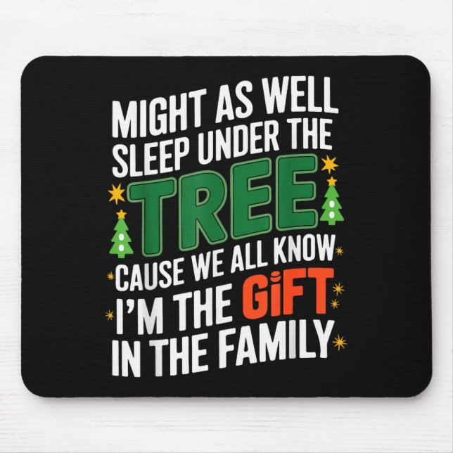 Funny Christmas Tee Shirts Kids Mens Xmas Pajamas  Mousepad (Vorne)