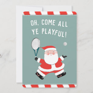 Funny Christmas Tennis Feiertagskarte