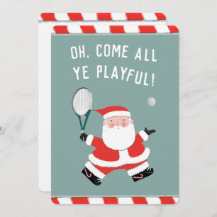 Funny Christmas Tennis Feiertagskarte
