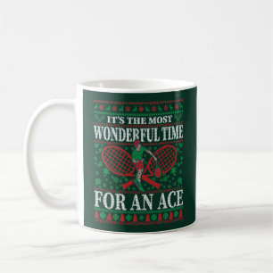FUNNY CHRISTMAS TENNIS QUOTES UGLY SWEATER KAFFEETASSE