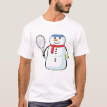 Funny Christmas Tennis Snowman T-Shirt<br><div class="desc">Künstlerischer Ausdruck mit einem einzigartigen Design,  das es Ihnen ermöglicht,  sich auszudrücken. Zeigen Sie Ihren persönlichen Stil,  der Ihnen die Möglichkeit gibt,  Ihre Persönlichkeit zu injizieren.</div>