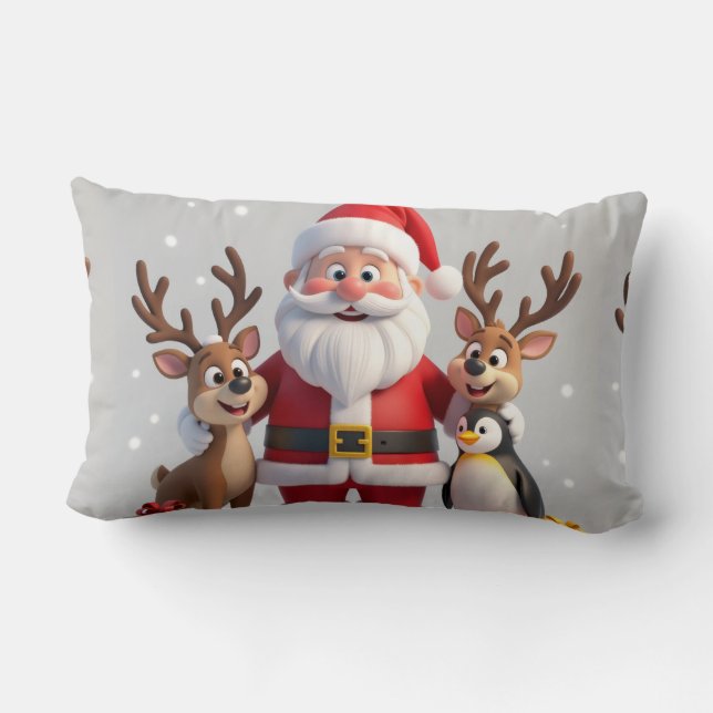 Funny Christmas Throw Pillow Lendenkissen (Rückseite)