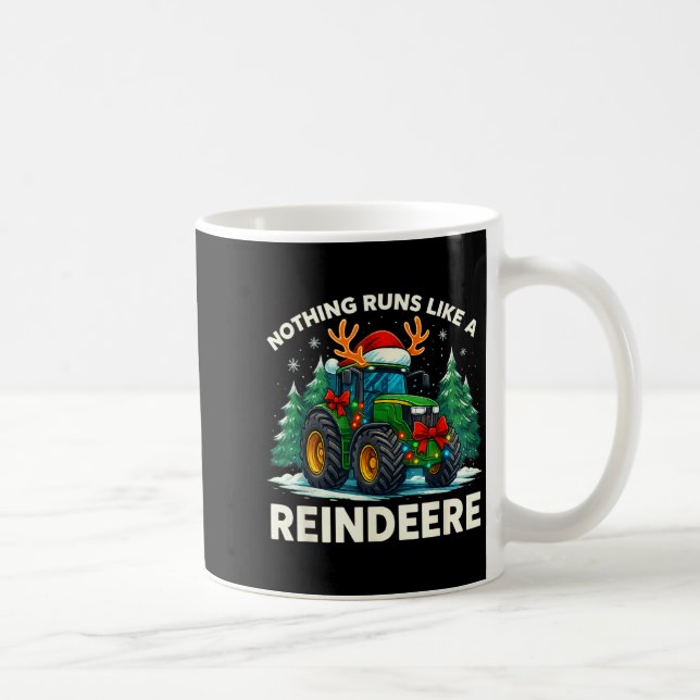 Funny Christmas Tractor Nothing Runs Like A Reinde Kaffeetasse (Rechts)
