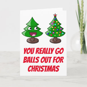 Funny Christmas Tree - Balls out Feiertagskarte