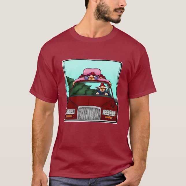 Funny Christmas Tree Cutting Shirt (Vorderseite)