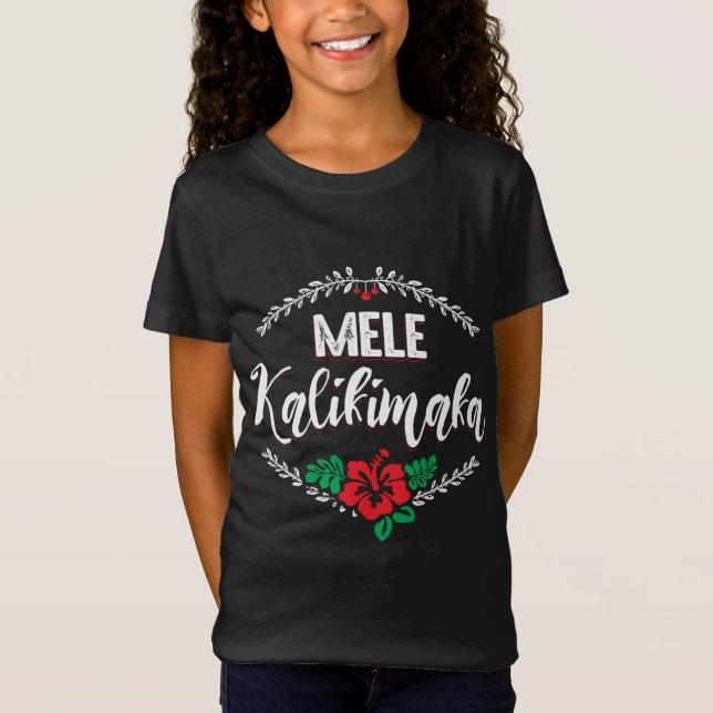 Funny Christmas Tree Lights Ugly Sweater Mele Kali T-Shirt (Vorderseite)