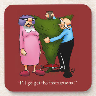 Funny Christmas Tree Spaß Untersetzer Set