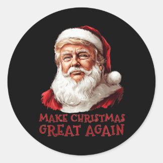 Funny Christmas Trump Weihnachtsmann WeihnachtsWei Runder Aufkleber