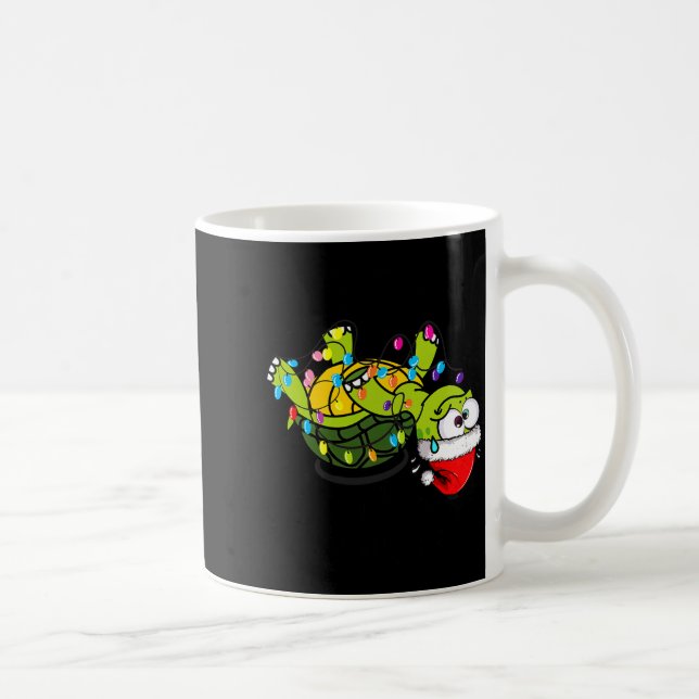 Funny Christmas Turtle It's Fine I'm Fine Everythi Kaffeetasse (Rechts)