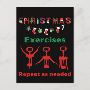 Funny Christmas Übungen wiederholen sich nach Beda Feiertagspostkarte