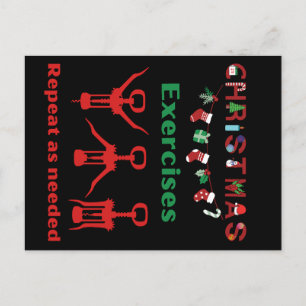 Funny Christmas Übungen wiederholen sich nach Beda Postkarte