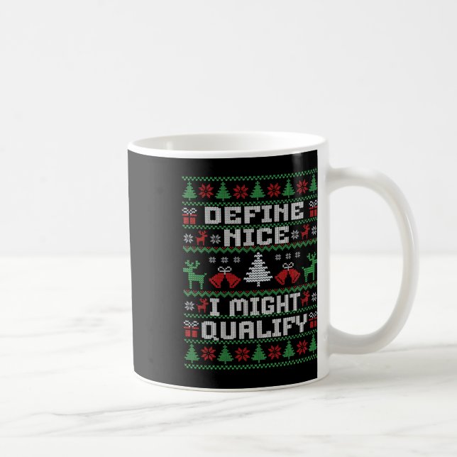 Funny Christmas Ugly Sweater - Definition Nice Kaffeetasse (Rechts)