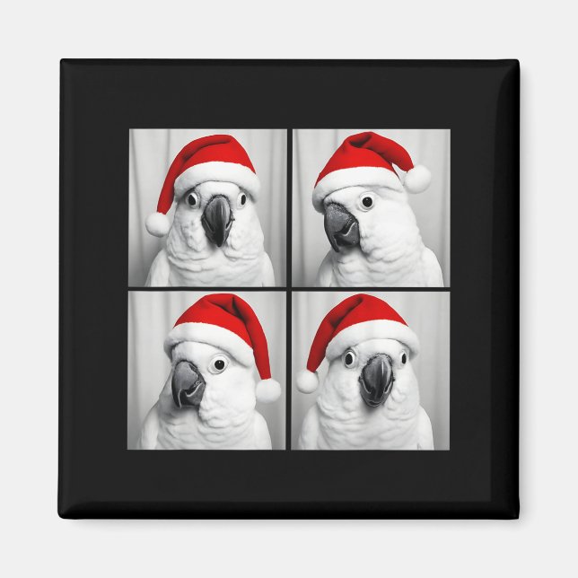 Funny Christmas Umbrella Atoo Santa Photo Booth Pa Magnet (Vorne)