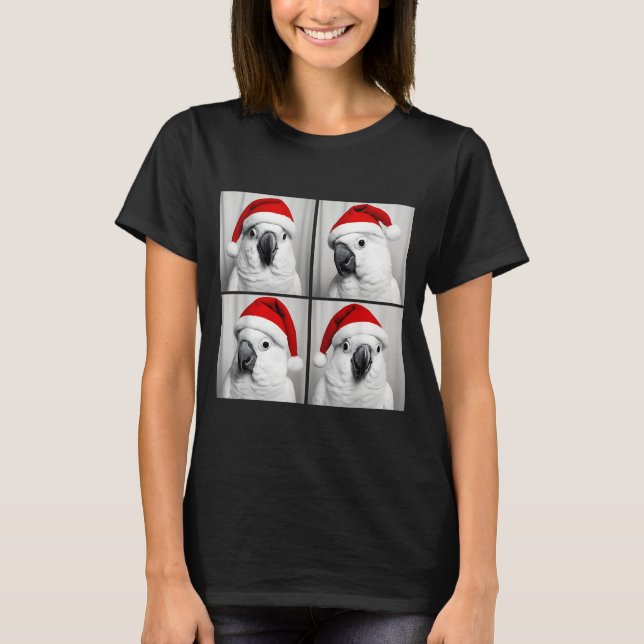 Funny Christmas Umbrella Atoo Santa Photo Booth Pa T-Shirt (Vorderseite)