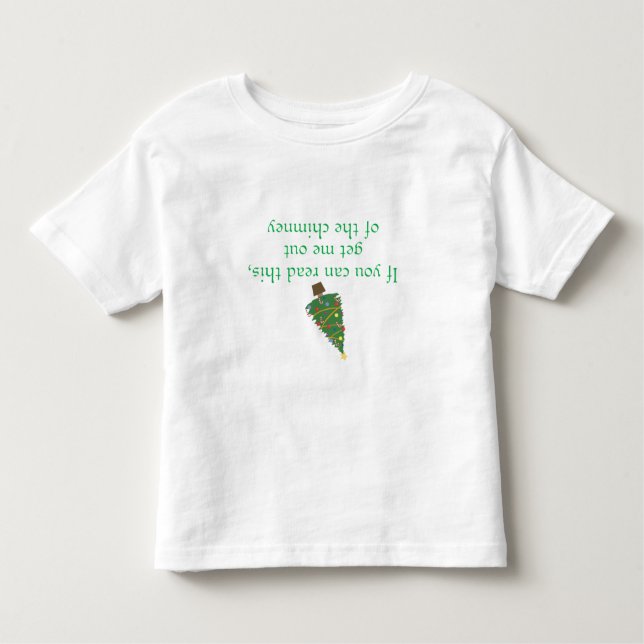 Funny Christmas Updown Phrase Kleinkind T-shirt (Vorderseite)