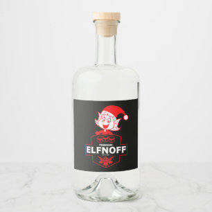 Funny Christmas Vodka Alkoholflaschenetikett
