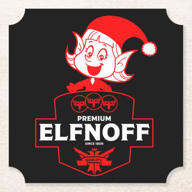 Funny Christmas Vodka Untersetzer (Vorderseite)