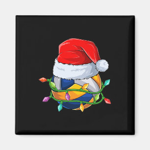 Funny Christmas Volleyball Weihnachtsmannmütze Xma Magnet