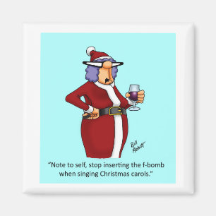 Funny Christmas Weinmagnet Magnet