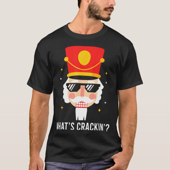 Funny Christmas Whats Crackin Nutcracker Men Kids  T-Shirt (Vorderseite)