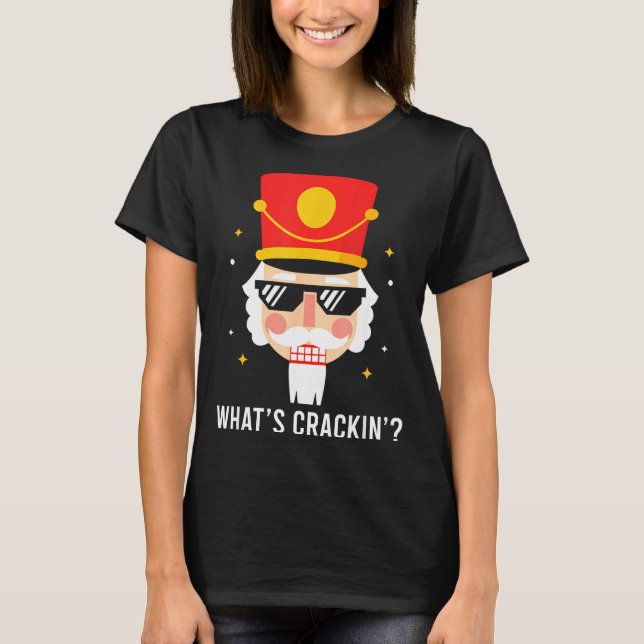 Funny Christmas Whats Crackin Nutcracker Men Kids  T-Shirt (Vorderseite)