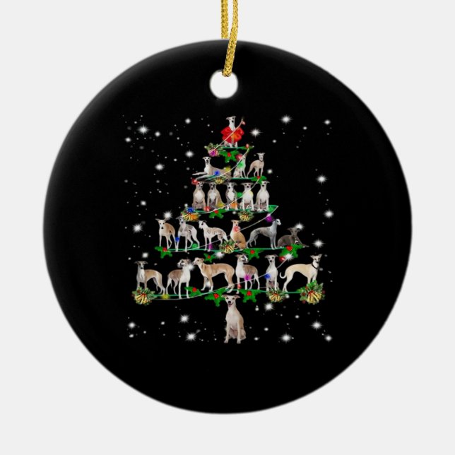 Funny Christmas Whippet Dog Lovers Gift Essential  Keramik Ornament (Vorne)