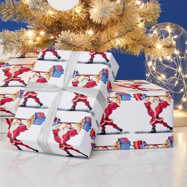 Funny Christmas Wrapping Paper Fit Santa mit Gesch Geschenkpapier (Feiertage)