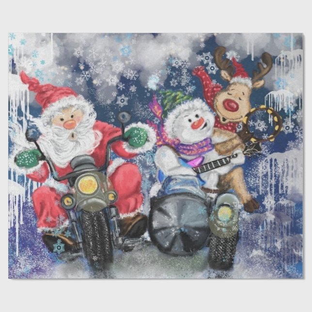 Funny Christmas Wrapping Papier Happy Best Friends Geschenkpapier (Flach)