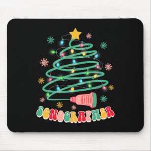 Funny Christmas Xmas Vibes Sonographin Ultrasound Mousepad