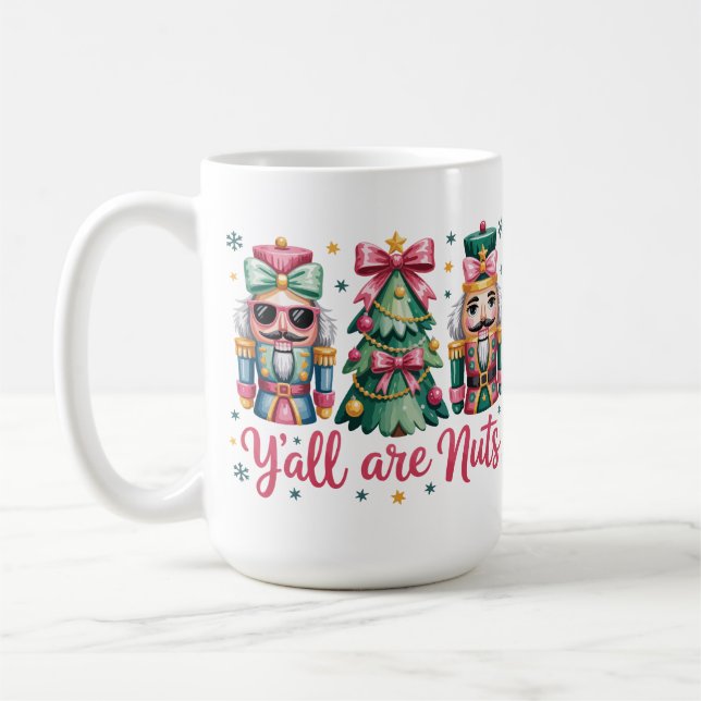 Funny Christmas Y'all are Nuts Coffee Mug Kaffeetasse (Links)